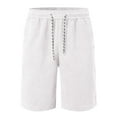 thumbnail image 4 of Men's Casual Shorts Athletic Wear for Men Sheer Shorts Athletic Fit Men Basketball Short Pool for Pt Twill Cu Beach Man Summer Linen Corduroy White L, 4 of 4