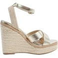 thumbnail image 3 of Women's Criss Cross Ankle Strap Espadrille Platform Wedge Sandals Basset Soda, 3 of 6