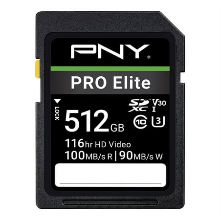 UPC: 0751492642284 | PNY 512GB PRO Elite Class 10 U3 V30 SDXC Flash Memory Card – 100MB/s  Class 10  U3  V30  4K UHD  Full HD  UHS-I  Full Size SD