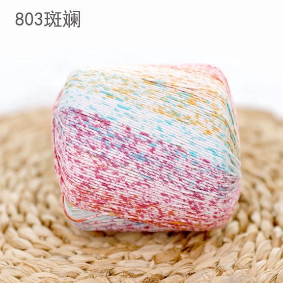 XmhyTop-A 80g Multicolor Crochet Thread Premium Cotton Thread for Detailed Handwork, Versatile Threadart Crochet Supplies,Multicolor 03