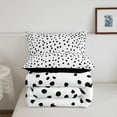 thumbnail image 5 of Erosebridal Chic Polkadots Bedding Sets with Comforter, Black White Comforter Sets, Modern Fashion Reversible Duvet Insert, Lightweight Room Decoration, 2pcs, 5 of 8