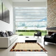 thumbnail image 6 of Ahgly Company Indoor Round Contemporary Sun Yellow Solid Area Rugs, 4' Round, 6 of 6