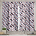 thumbnail image 2 of Ambesonne USA Valance & Curtain, Patriotic Western Salute, 55"x30", Grey Indigo Red, 2 of 7