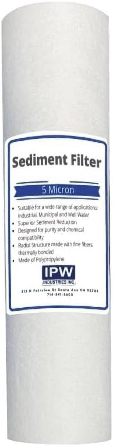 IPW Industries Inc. Universal 4-Stage Under Sink Reverse Osmosis Replacement Filter Kit w/O-Rings and Wrench