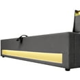 thumbnail image 2 of Kumix Queen Size Upholstered Platform Bed with a Hydraulic Storage System, LED and USB Charging, Platform Bed for Bedroom, Grey (without mattress), 2 of 7