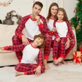 thumbnail image 1 of Conjunto de pijama navideño con estampado a cuadros nuevo de 2024 para familia, adultos, niños, bebés y perros, ropa a juego, pijamas de aspecto suave para hacer uno mismo, 1 of 5