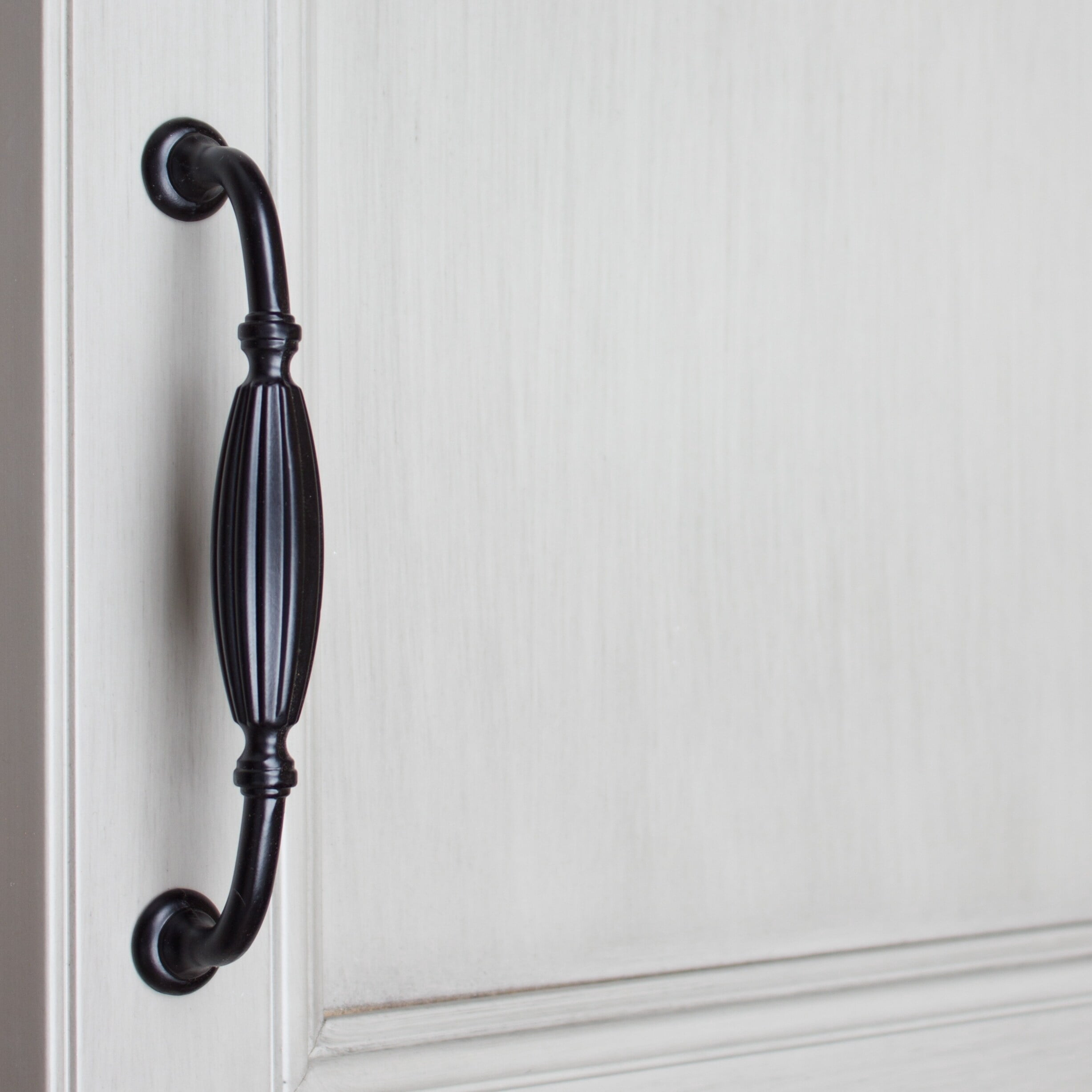 GlideRite 5 in. Center Fluted Cabinet Pulls, Matte Black, Pack of 10