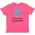 thumbnail image 3 of Inktastic I Love my Big Brother Elephant Blue Pink Youth T-Shirt, 3 of 5