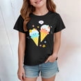 thumbnail image 2 of Toddler Baby Girls Short Sleeve T-Shirts Crew Neck Summer 24 Months 2t 3t 4t 5t 6t 7t Soft Cotton Casual Basic Daily Wear Tops Gibobby,13-14 Years,Black, 2 of 4