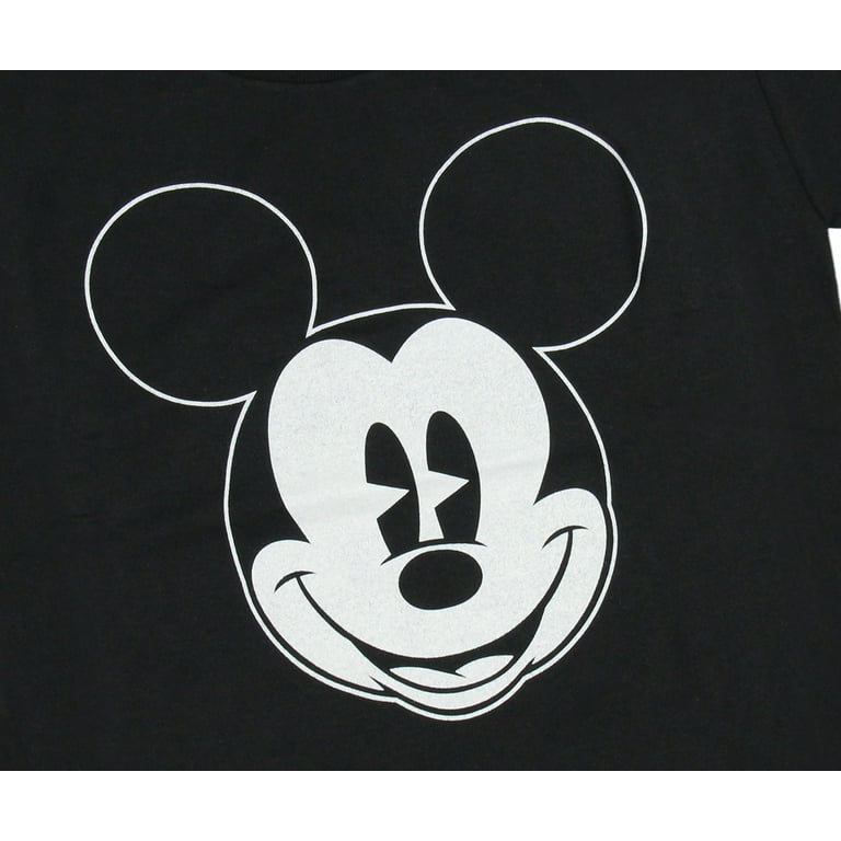 Disney Kids' Mickey Mouse Big Face Youth T-Shirt, Black, 4T