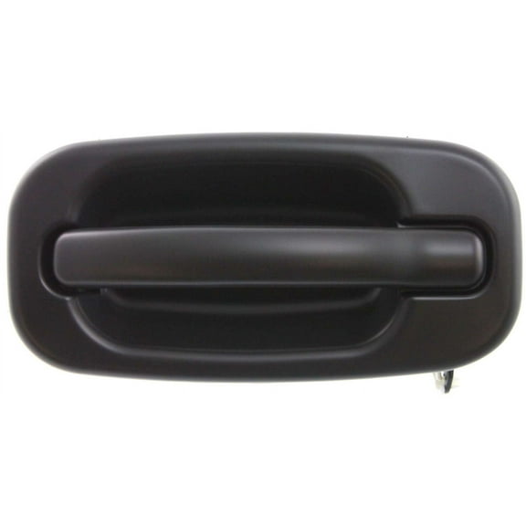 Exterior Door Handle Compatible with 1999-2006 Chevrolet Silverado 1500 Front, Passenger Side Smooth Black