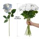 thumbnail image 5 of Matsuzay 9 piezas de flores artificiales de tela rosa cumpleaños regalos de boda fiesta en casa ramo de simulación elegante fotografía de Decoración Blanco, 5 of 6