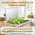 thumbnail image 6 of Towallmark Deep Chest Freezer,Mini Upright Small Freezerfor Outdoor Kitchen Patio Ice Bar,Silver, 6 of 8