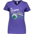 thumbnail image 3 of Inktastic Ovarian Cancer Awareness My Grandma is a Fighter Women's V-Neck T-Shirt, 3 of 5