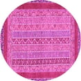 thumbnail image 1 of Ahgly Company Indoor Round Abstract Pink Modern Area Rugs, 4' Round, 1 of 4