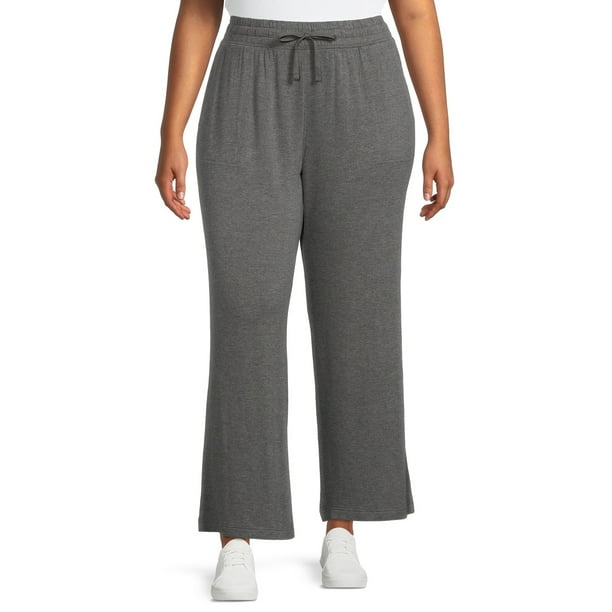 Terra & Sky Women's Plus Size Wide-Leg Knit Pants - Walmart.com