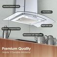 thumbnail image 5 of 30 inch Tieasy Wall Mount Range Hood Kitchen Vent Hood 450CFM Tempered Glass 3-Speed, 5 of 11