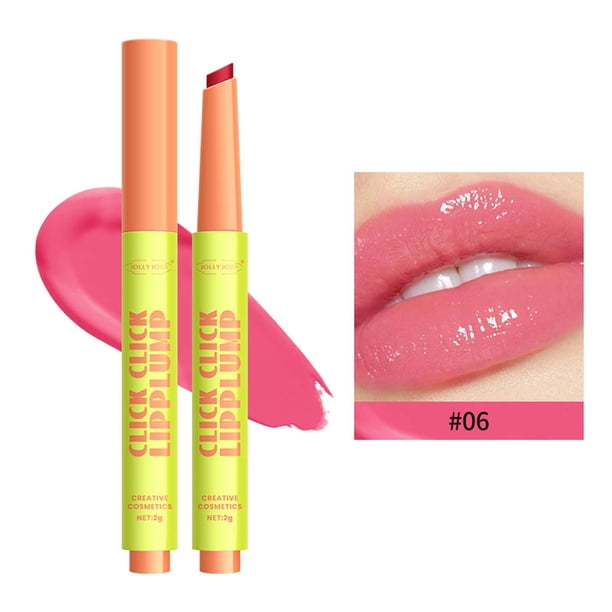 XWSHYW Lápiz Labial Lápiz Labial Hidratante Lápiz Labial a Presión Lápiz Labial Nacarado Fácil de Colorear 2 G