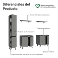 thumbnail image 4 of Mueble para TV Madesa Nice Hasta 70 con Repisa y Pies Gris, 4 of 10