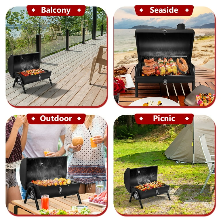 Walchoice Small BBQ Pit Tabletop Charcoal Grill photo 3