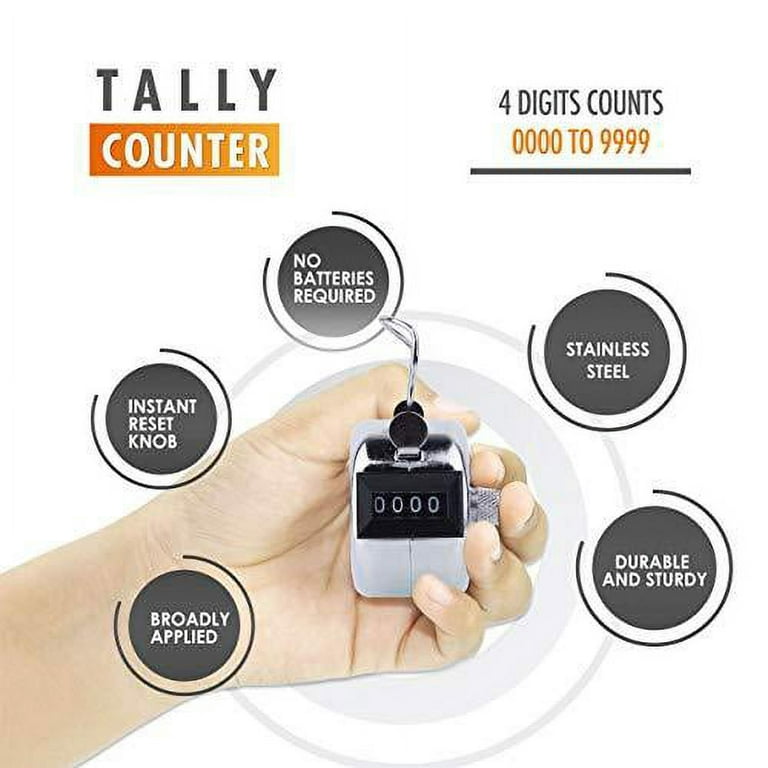 DS. DISTINCTIVE STYLE Handheld Tally Counter 1.8 Metal Mechanical Clicker  Counter Manual Digit People Counters Clickers with Finger Ring