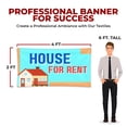 thumbnail image 2 of House For Rent Large Banners and Signs for Outdoor by DreamController-Polyester Banner with 4 Holes for Easy Hang Indoor & Outdoor|4x2 Feet HD Banner to Promote Real Estate Business| Made in USA, 2 of 6