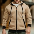 thumbnail image 1 of MHFRRA Sudadera con Capucha y Bolsillos para Hombre, Ligera, Informal, Cómoda, Estilo Urbano, Deportiva, con Capucha Caqui, 1 of 4