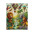 thumbnail image 5 of Jungle Animals Hot Air Balloon Curtains Black Out Curtains for Sliding Glass Doors Bedroom Living Room Bathroom 2 Panels Set, 5 of 5