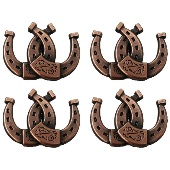 Set of 4 Conchos Western Saddle Tack Copper Horseshoe Co535