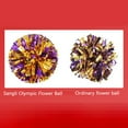 thumbnail image 4 of 2 Pack Cheer Pom Poms Metallic with Plastic Handle for Team Spirit Cheering Dance Sports Kids Adults, 12.2 x 14.9 Inch, 4 of 9