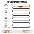 thumbnail image 2 of KFFKFF Pipe Heating Cable, 3FT 7W/FT Insulation Tape for Tubes with Integrated Temperature Control, Water Tube Warming Wire Safeguards PVC Hose, Metallic and Synthetic Tubes from Ice Formation, 2 of 9