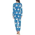 thumbnail image 3 of Renewold 2 Pieces Winter Pajama for Women Size 5XL Snowman Snowflake Athletic Clothing Cozy Sleepwear Pj Skin Friendly Long Sleeve Top & Pants Buttom Set,Christmas Gifts, 3 of 5