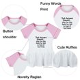thumbnail image 2 of That Awkward Moment Funny Dresses For Baby, Newborn Babies Skirts, Infant Princess Dress, 0-24M Kids Graphic Clothes (Pink Raglan Dresses, 6-12 Months), 2 of 5
