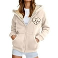 thumbnail image 2 of Veste à Capuche Zippée pour Femmes Chaude Décontractée pour Usage Quotidien en Toutes Saisons, 2 of 5