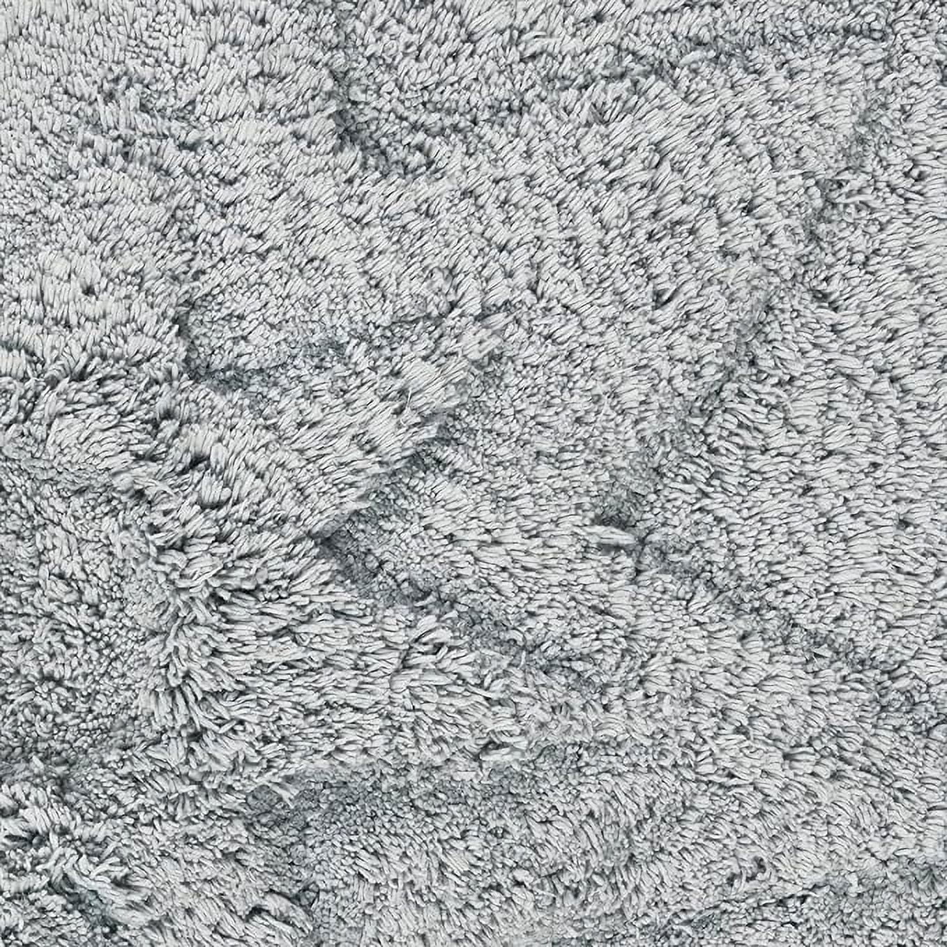 Sherry Kline Tufted Petals Bathroom Rug, Water Absorbent Shower Mat, Hand Made Bath Accessories, Machine Washable Rugs, Bath Mat for Decor, Non Slip Floor Mats (32'', Gray, Round)