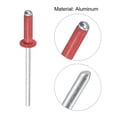thumbnail image 4 of Unique Bargains 3,2 Mm x 11 Mm en Aluminium Tête Ronde Plate Rivets Aveugles, Rouge 400 Pack, 4 of 5
