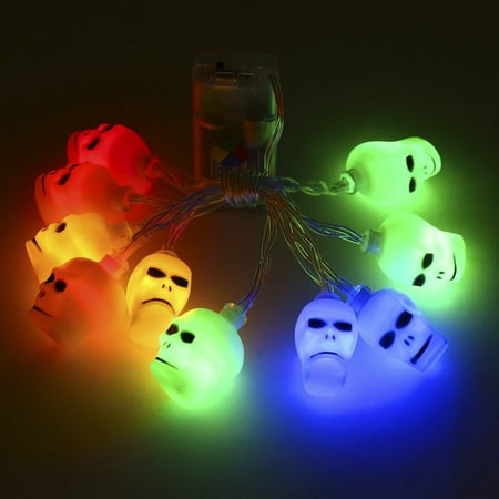 Garden Decoration String Lights 10 LED Skeleton Fairy String Light for Outdoor Halloween ...
