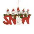 thumbnail image 4 of Personalized Snowman Family of 5 Christmas Tree Ornament 2024 - Lettered Snow Christmas Ornaments, 4 of 10