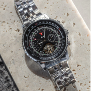 Nightwing Automatic Tourbillon Watch – 50mm Stainless Steel Men’s Luxury Timepiece