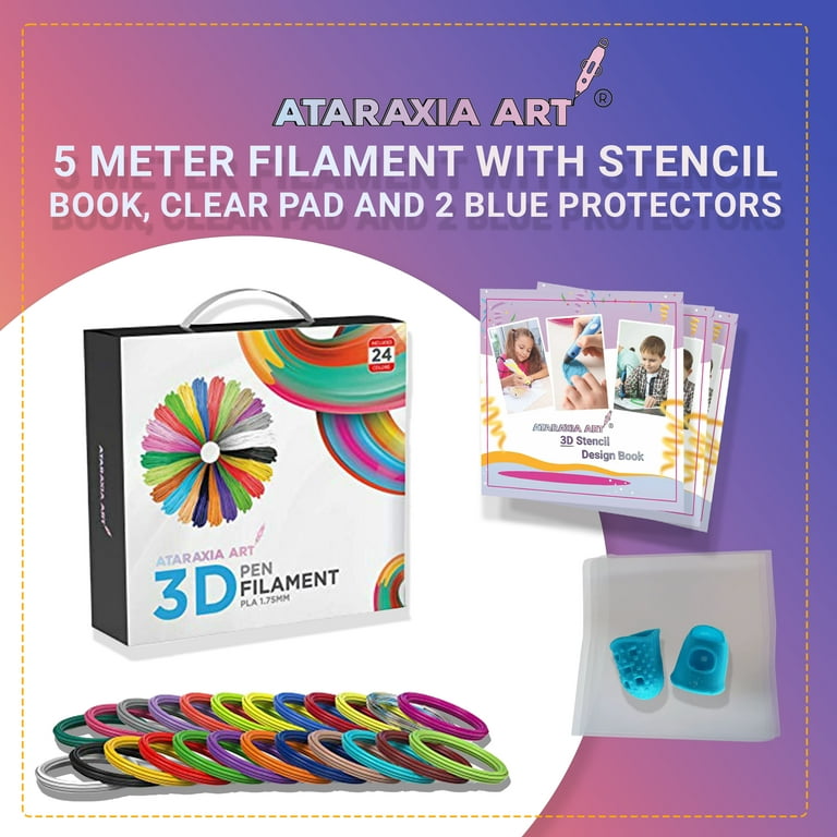 3D Pen Stencils, 20 Sheets 40 Patterns 3D Drawing Paper Templates, with a  Reusable Transparent PVC Drawing Board, 3D Art Pen Accessories Set for Kids