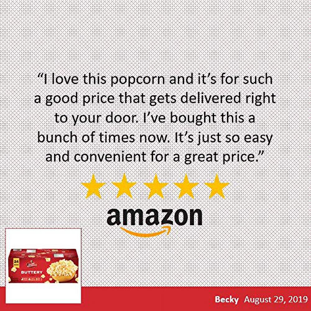 Orville Redenbacher Popcorn, Microwave Buttery (24pk. with 24 bags total) {Imported from Canada}