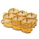 thumbnail image 1 of Recipientes para aperitivos divididos Bandejas para servir frutos secos con tapa Dulces 6 rejilla marrón, 1 of 9
