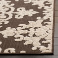 thumbnail image 4 of SAFAVIEH Cottage Damjan Geometric Floral Indoor/Outdoor Area Rug Brown/Cream, 5'3" x 7'7", 4 of 6