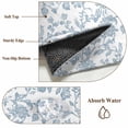 thumbnail image 6 of Light Blue Flower Round Area Rug 5 FT, Non Slip Bedroom Rugs, Vintage Farmhouse Boho Leaf Spring Washable Soft Circular Carpet Non-Shedding Floor Mat for Kitchen Dining Room Foyer Balcony Dorm, 6 of 8