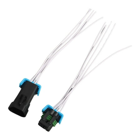 2 Pieces Headlight Wire Harness Connector Male Female Sealed for GM Pontiac G6
