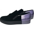 thumbnail image 3 of Free People Womens Varsity Slip On Sneakers, Black and Purple Size 7.5-8US / 38EU - Black, 3 of 5
