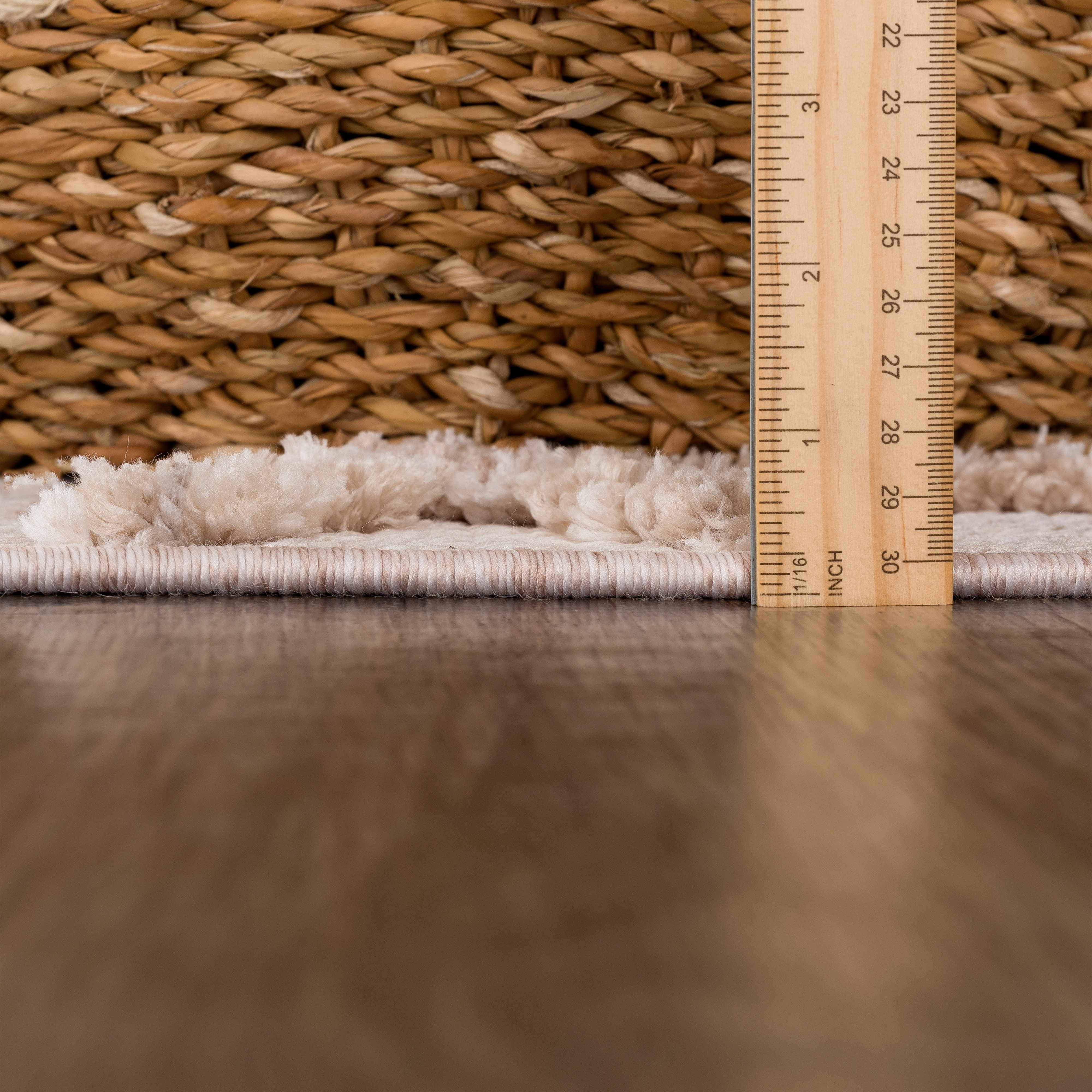 Hauteloom Hive Living Room, Bedroom Area Rug - Farmhouse - Cream, Beige, Light Gray - 2' x 3'