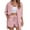 Pink, variant on Feancey 2 Piece Sets for Women Summer Linen Button Sleepwear with Shorts Lounge Set Loose Fit Casual 3/4 Sleeve Pajama Two PieceOrange XL