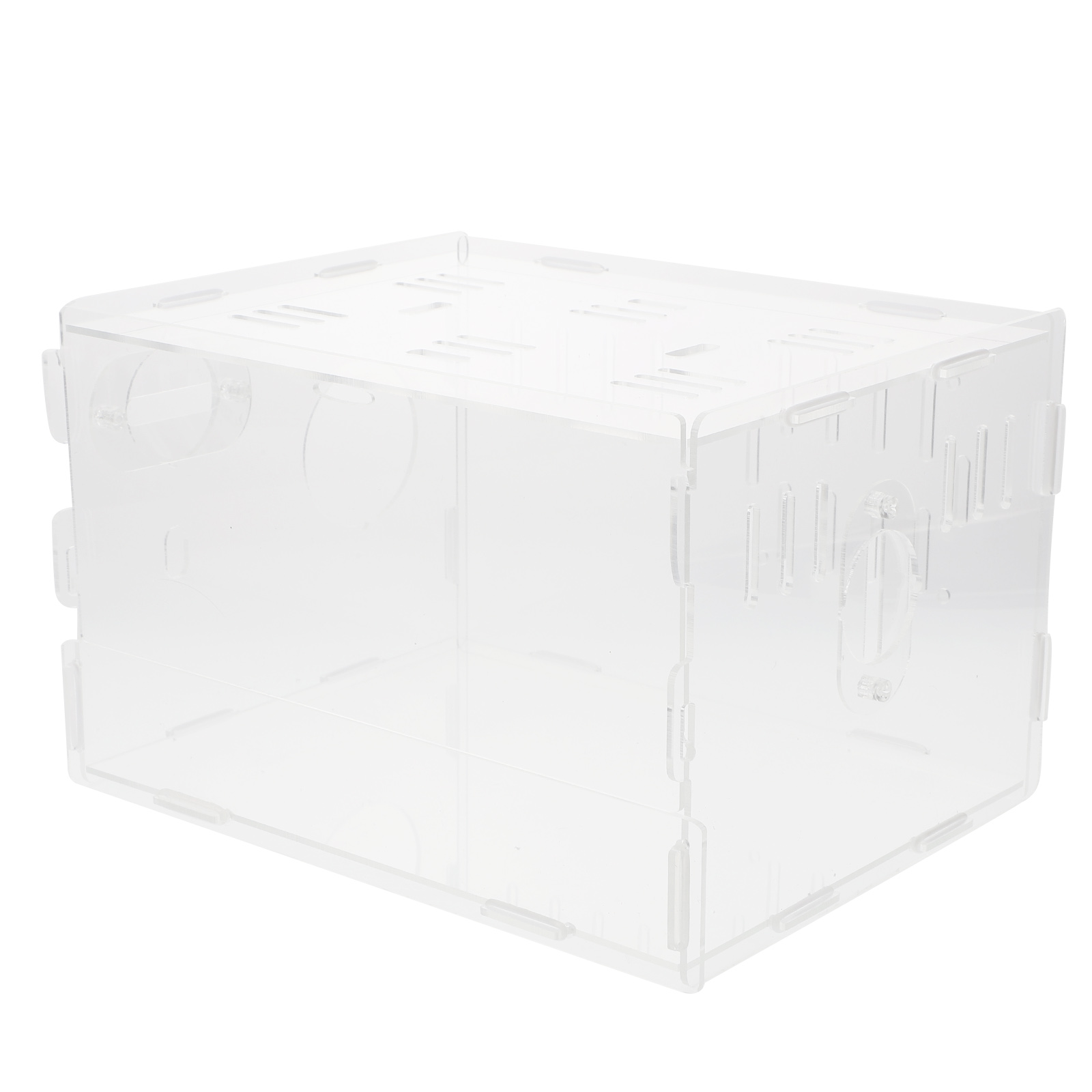 WHAMVOX Clear Acrylic Small Animal Cage for Hamsters and Guinea Pigs, , , Breathable Design, 1 Piece