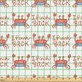 thumbnail image 2 of Ambesonne Nautical Fabric by the Yard Upholstery, Sayings With Crabs Art, 2 Yards, Dark Salmon Sea Blue, 2 of 5